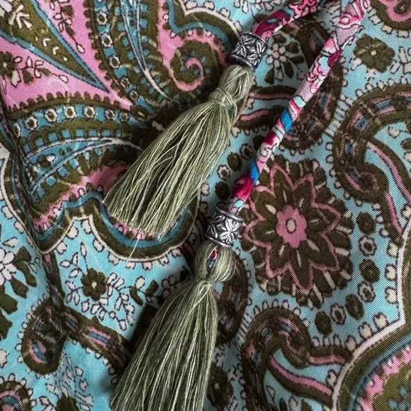 Boho Paisley Tiered Maxi Skirt | Stretch Waist - Picture 4 of 6